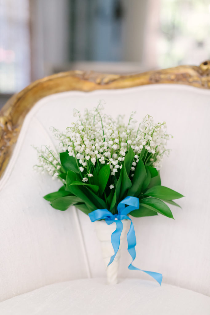 An Al Fresco Wedding at the Valley Hunt club, simple and classic lily of the valley bridal bouquet, Kate Middleton Inspired bouquet