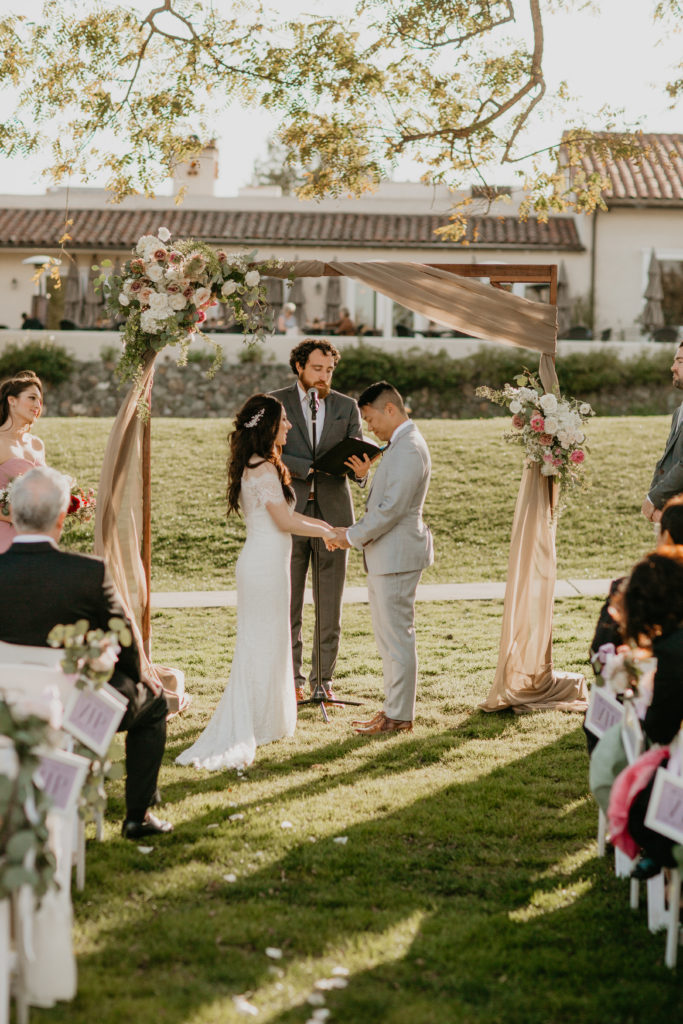 A music festival themed wedding ceremony at The Inn at Rancho Santa Fe