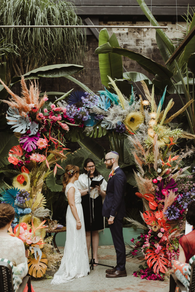 A unique and colorful wedding ceremony at the Grass Room in downtown Los Angeles