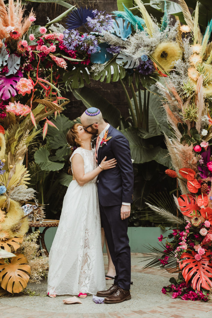 A unique and colorful wedding ceremony at the Grass Room in downtown Los Angeles