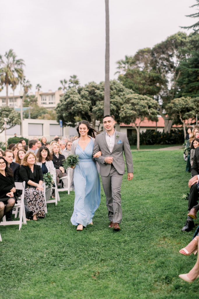 An ocean view wedding ceremony at The Redondo Beach Historic Library
