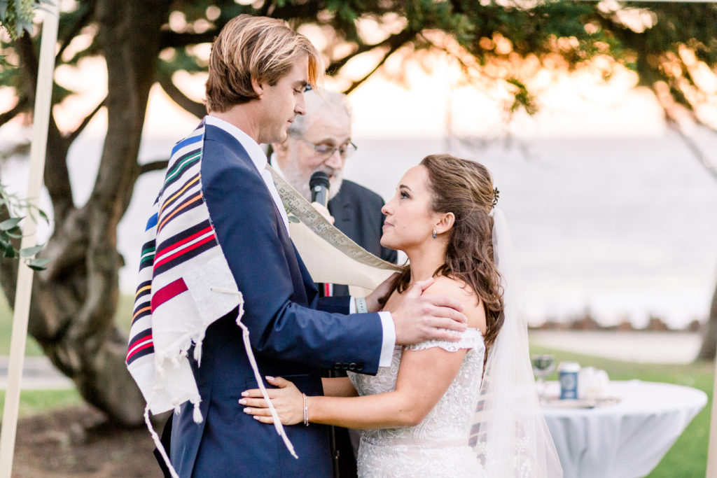 An ocean view wedding ceremony at The Redondo Beach Historic Library, Jewish wedding ceremony