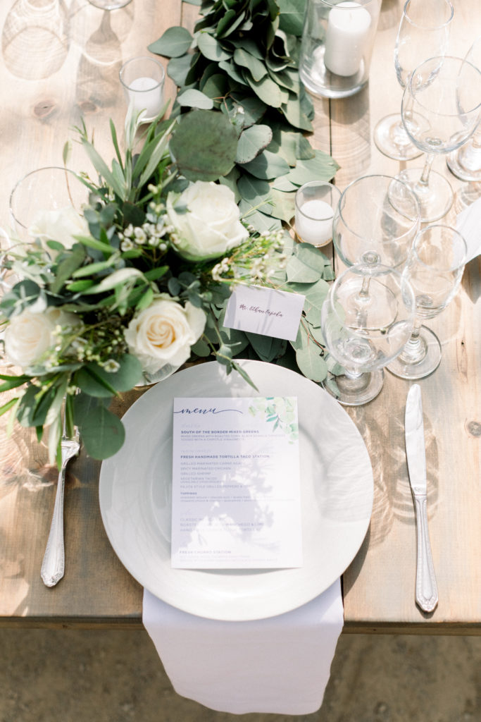 A classic greenhouse wedding reception at Dos Pueblos Orchid Farm, minimalist wedding reception