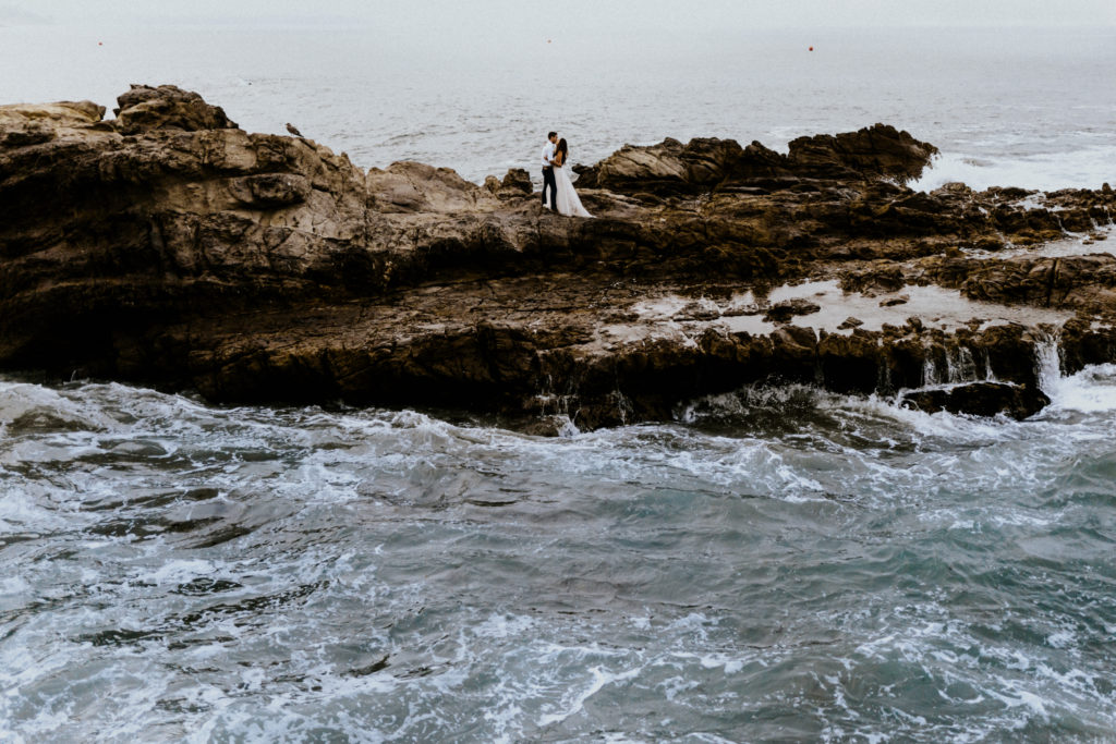 An intimate day after wedding Malibu beach photo shoot 