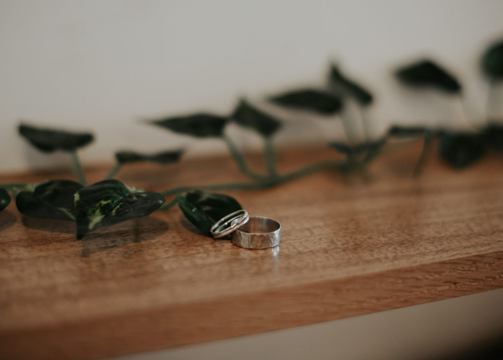 Beautiful wedding at The Unique Space in downtown LA, wedding ring detail shot