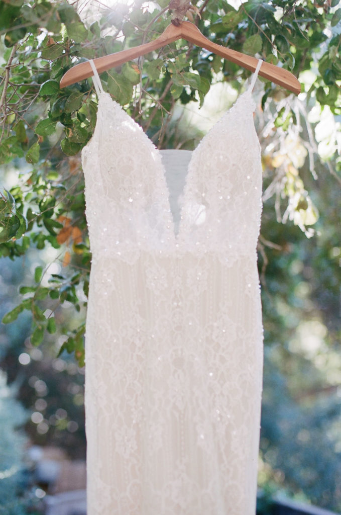 A Romantic Forest Inspired Wedding at the 1909, deep v neck wedding dress