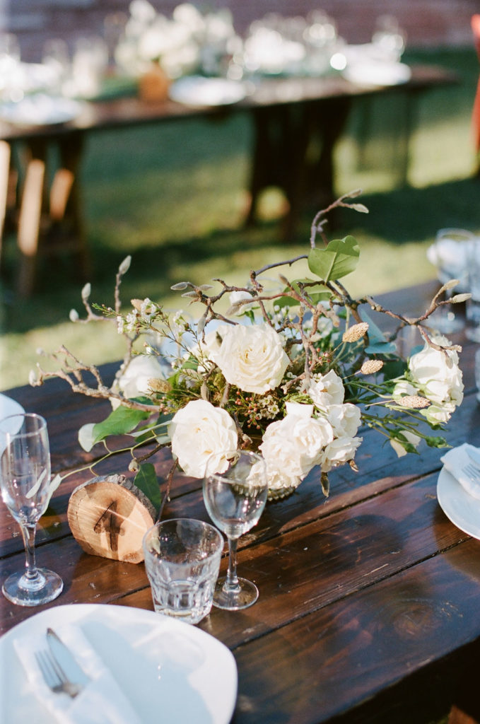 A Romantic Forest Inspired Wedding outdoor reception at the 1909
