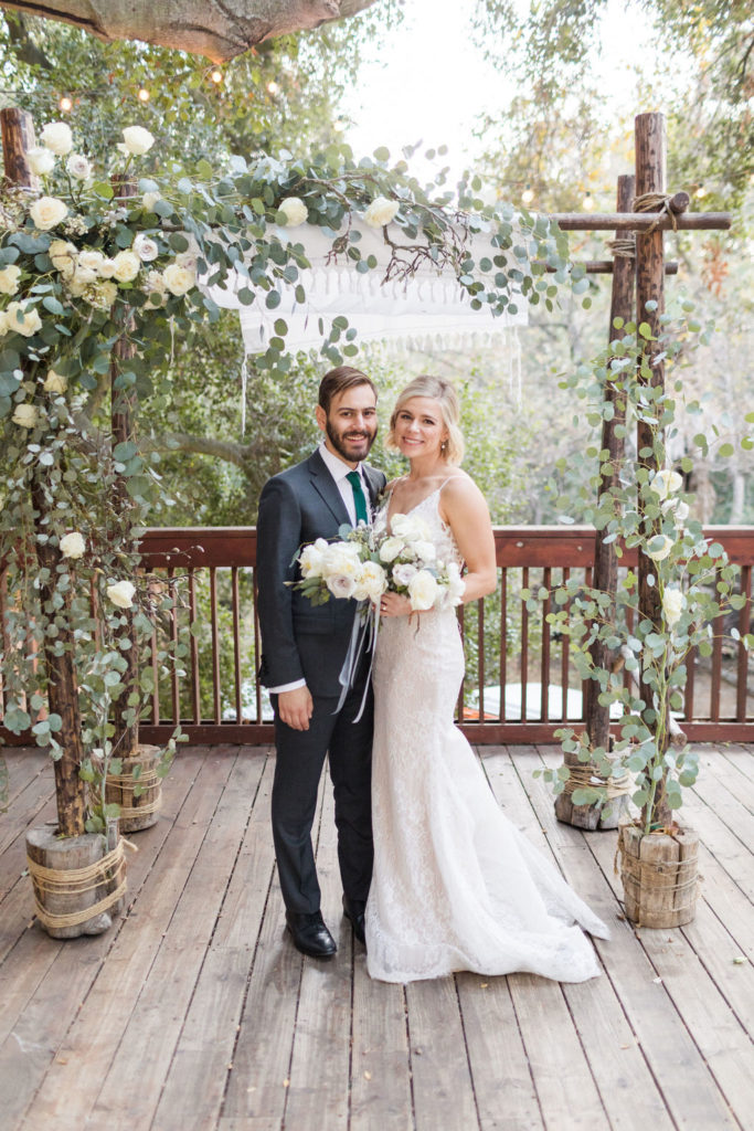 A Romantic Forest Inspired Wedding at the 1909, bride and groom portrait shot