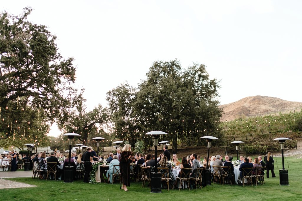 A Classic Vineyard Wedding reception at Triunfo Creek Vineyards