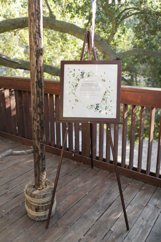 A Romantic Forest Inspired Wedding outdoor ceremony at the 1909, botanical ketubah