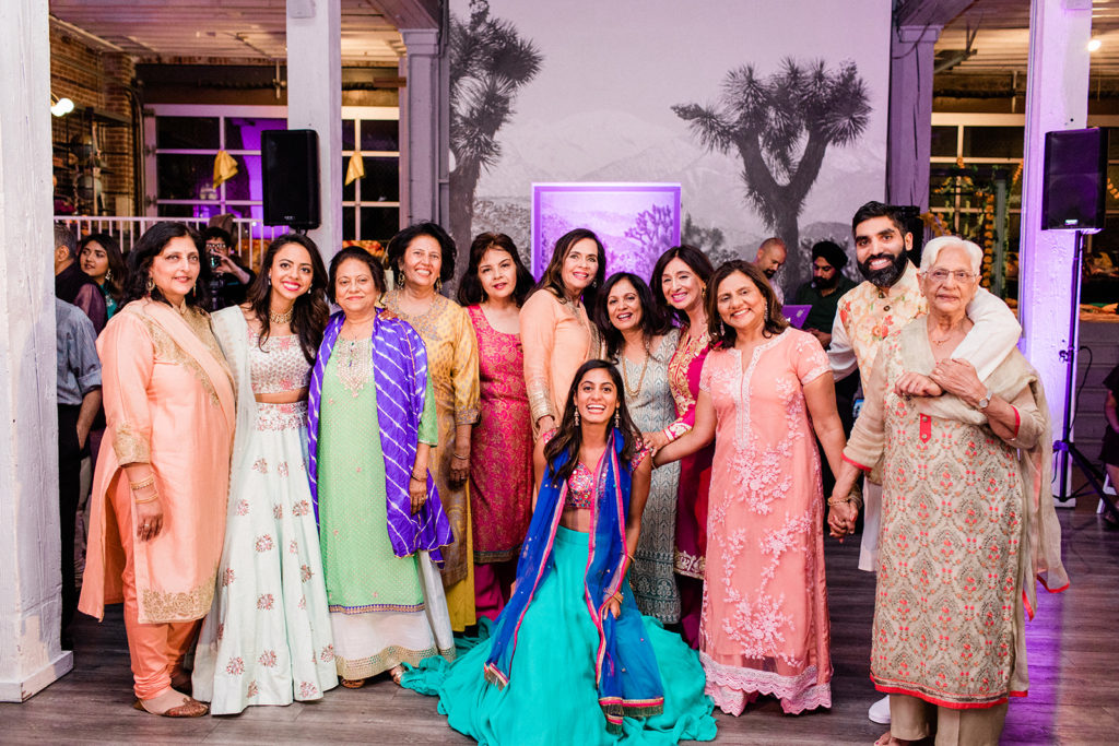 A lively sangeet celebration at The Unique Space in DTLA
