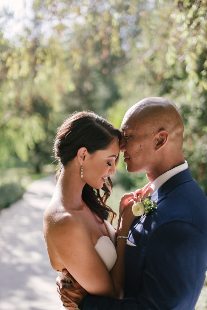 A Fall Wedding at Calamigos Ranch, bride and groom portrait shot