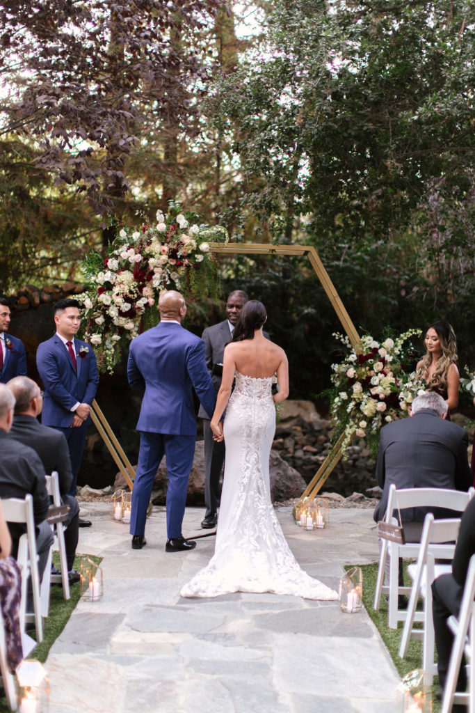 A Fall Wedding ceremony at Calamigos Ranch