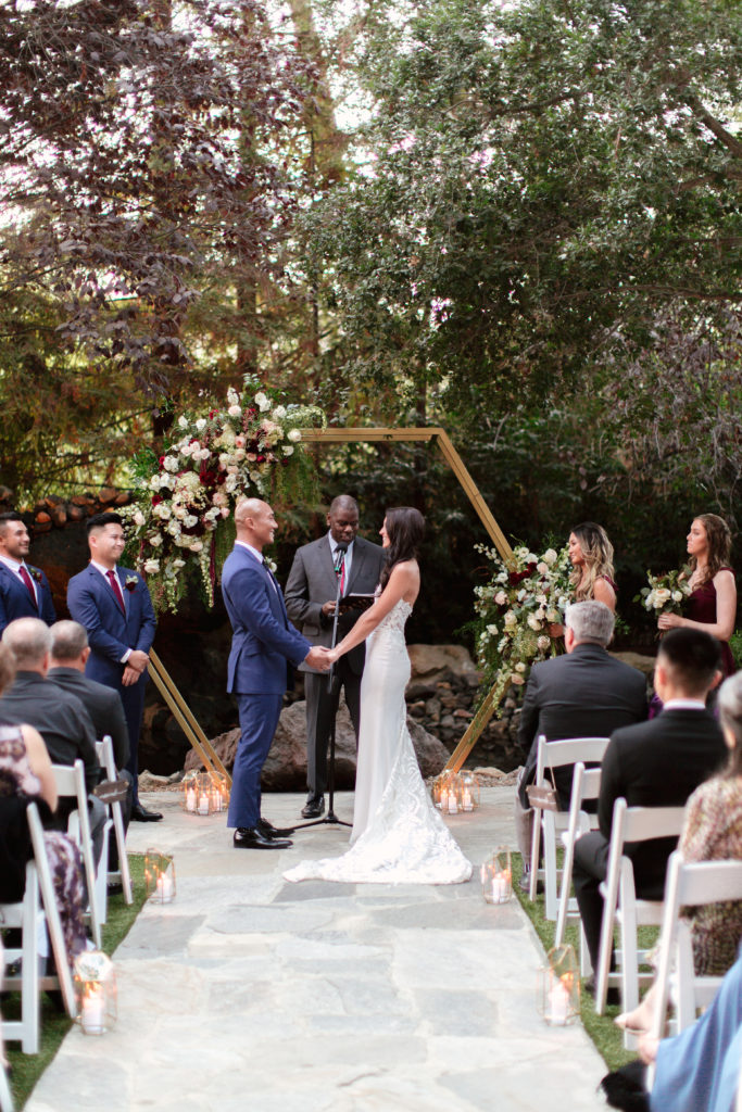 A Fall Wedding ceremony at Calamigos Ranch