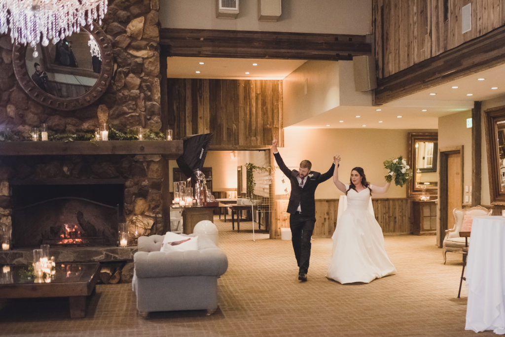 A Springtime Malibu Wedding reception at Calamigos Ranch, bride and groom grand entrance