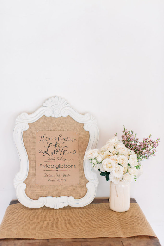 vintage framed wedding sign