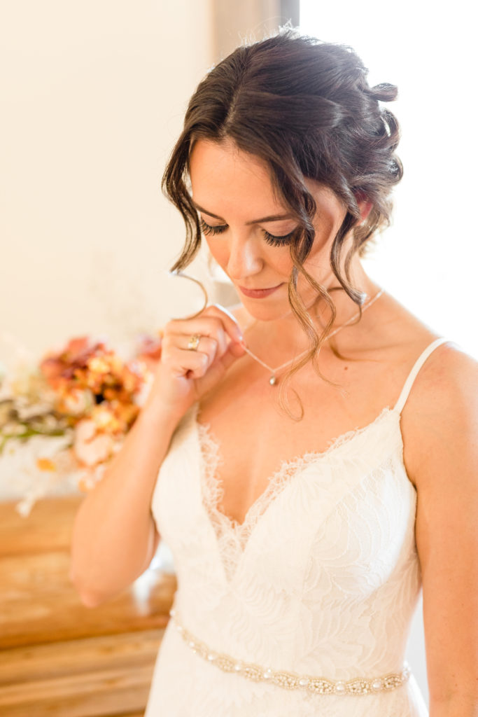 delicate bridal hair and makeup