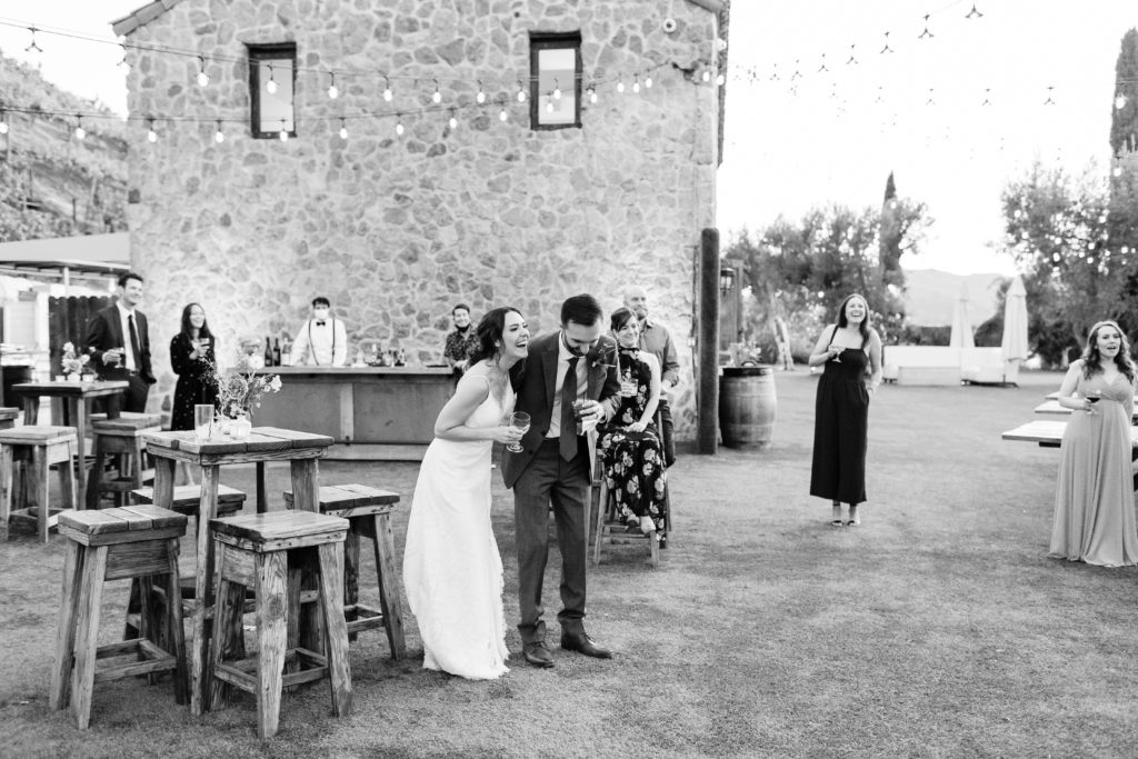 small and simple wedding reception for micro wedding at Cielo Farms