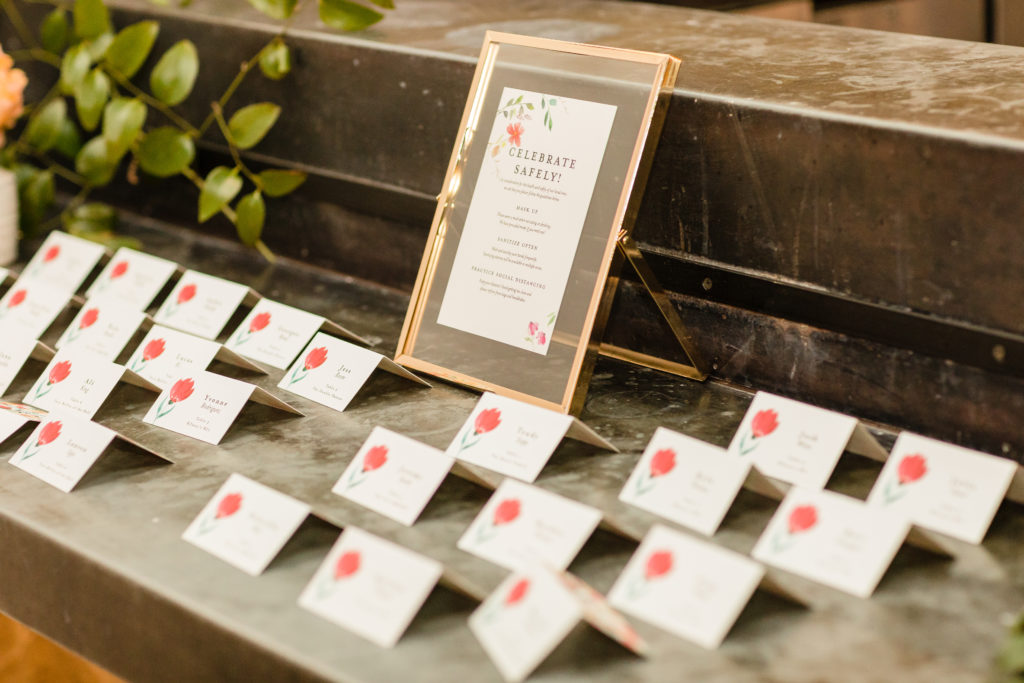 minted wedding escort cards
