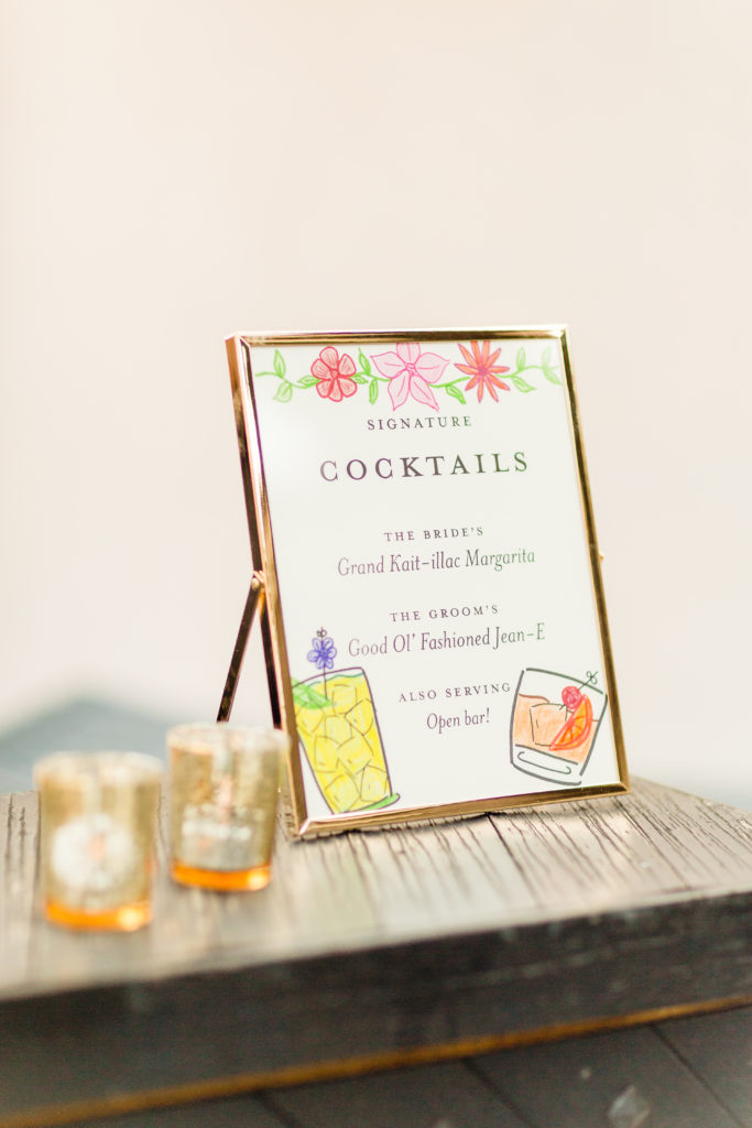 specialty cocktail sign