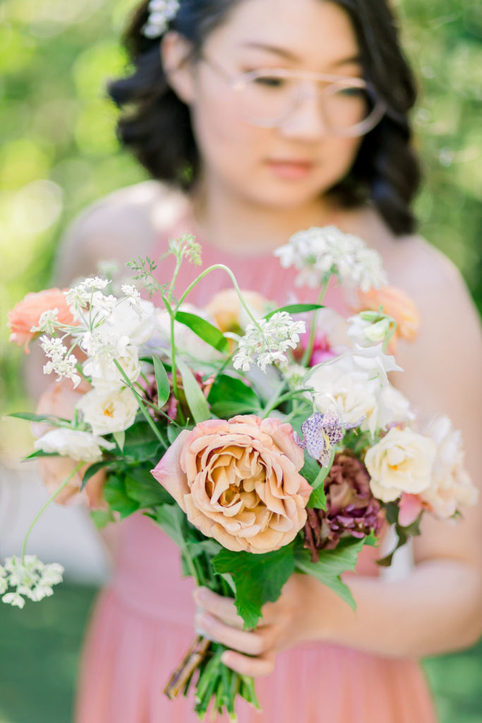 wild bouquet for bridesmaid