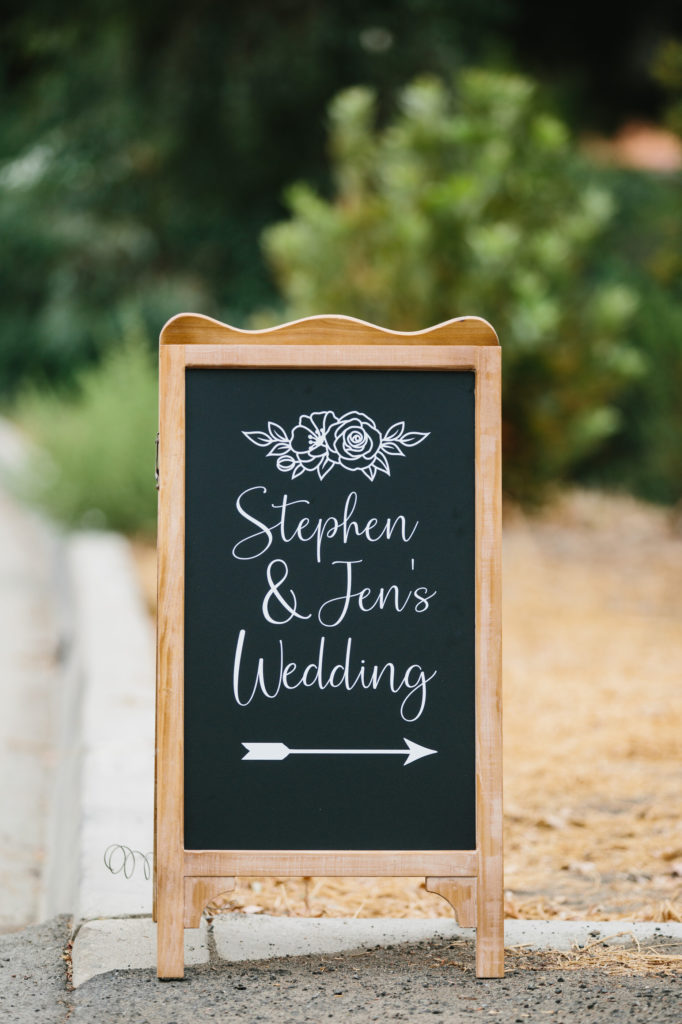 chalk wedding welcome sign