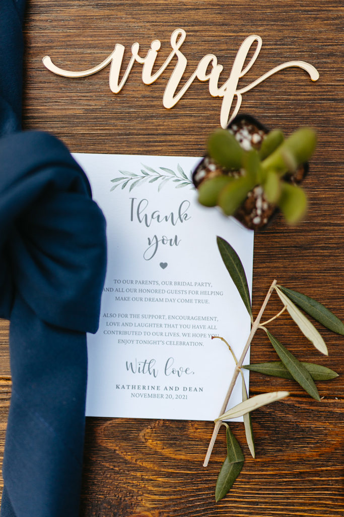 thank you note to guests from bride and groom