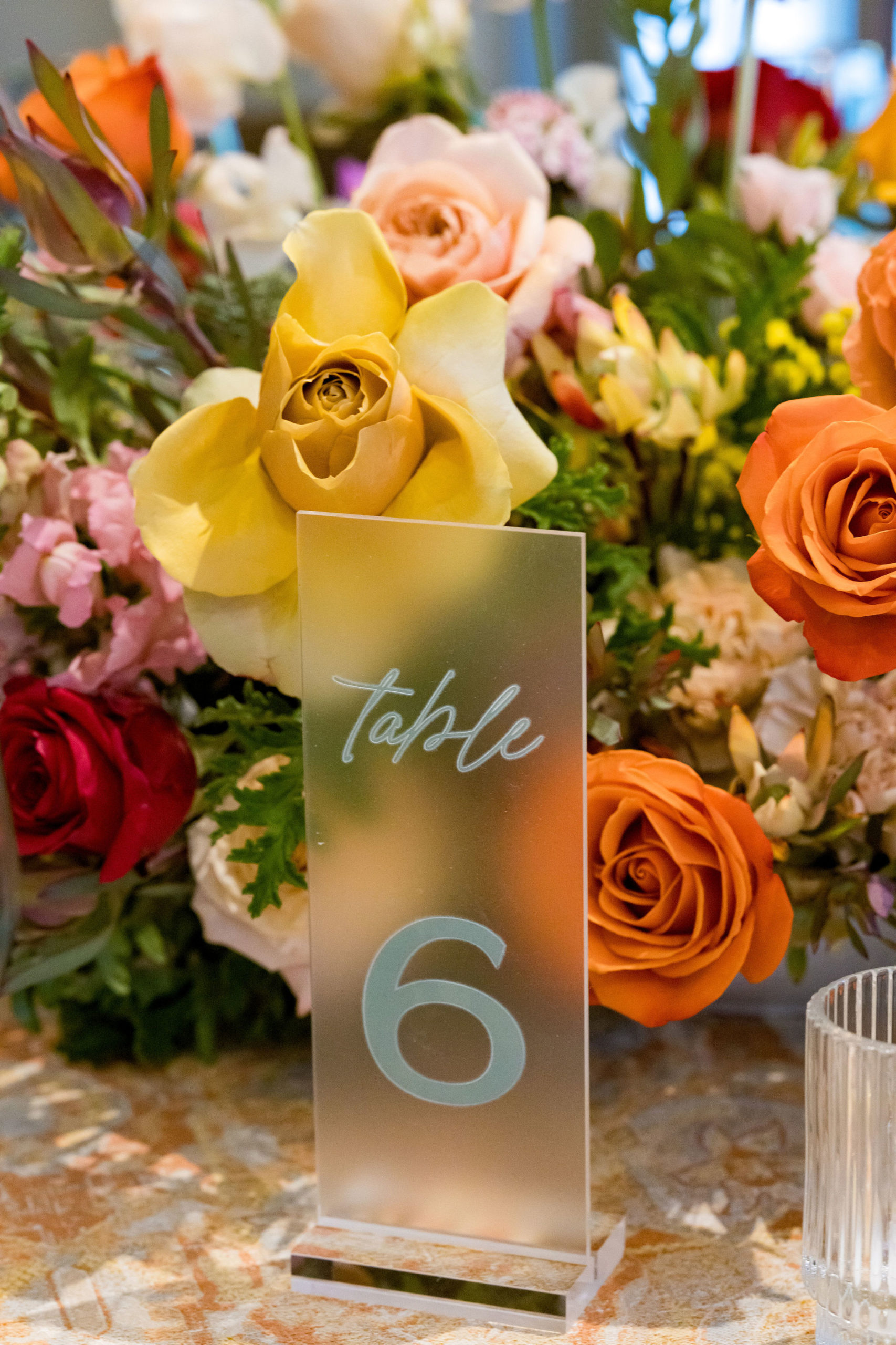 clear acrylic table number 