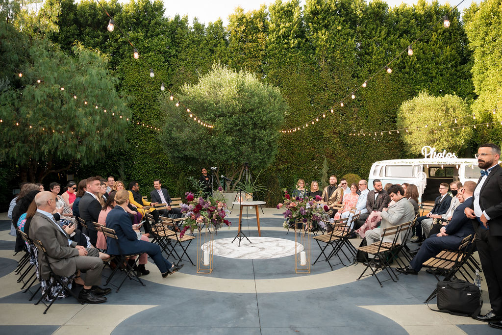 outdoor wedding ceremony at The Fig House