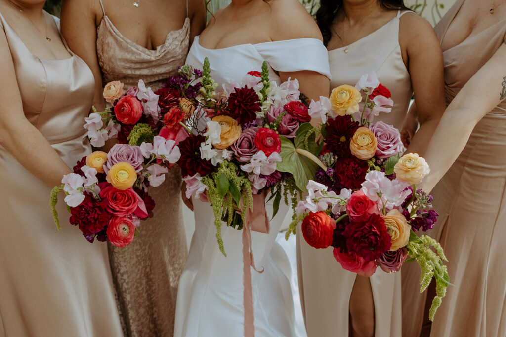 colorful eclectic bridal bouquet