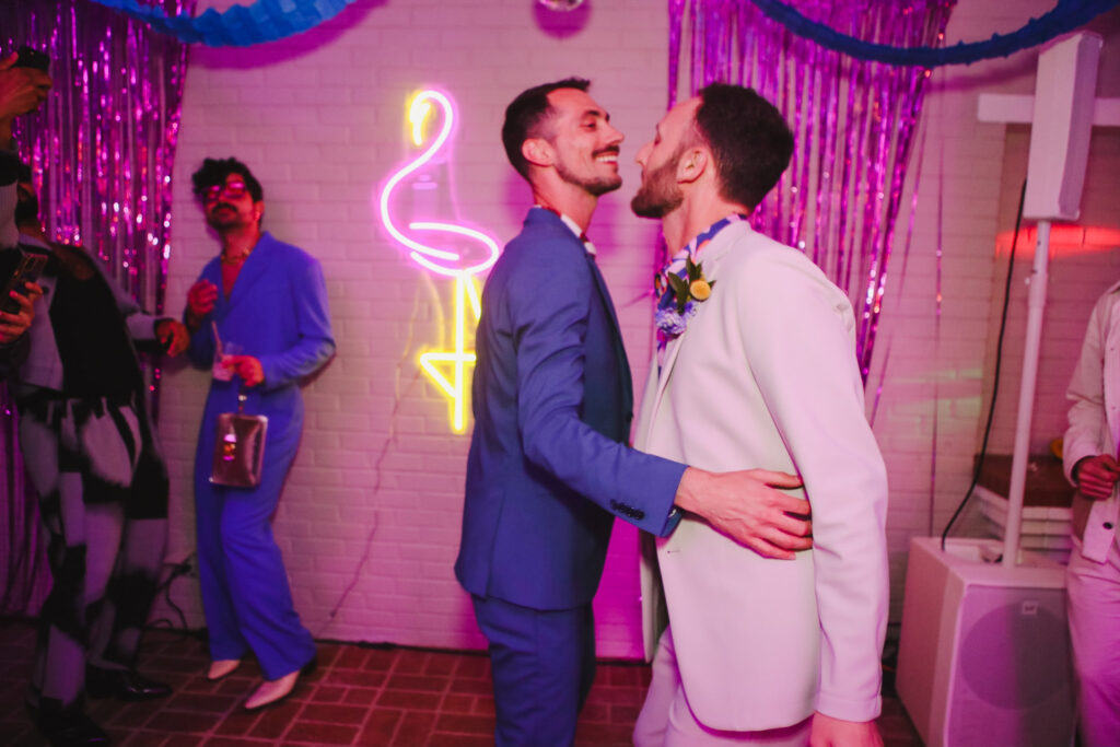 two grooms share first dance