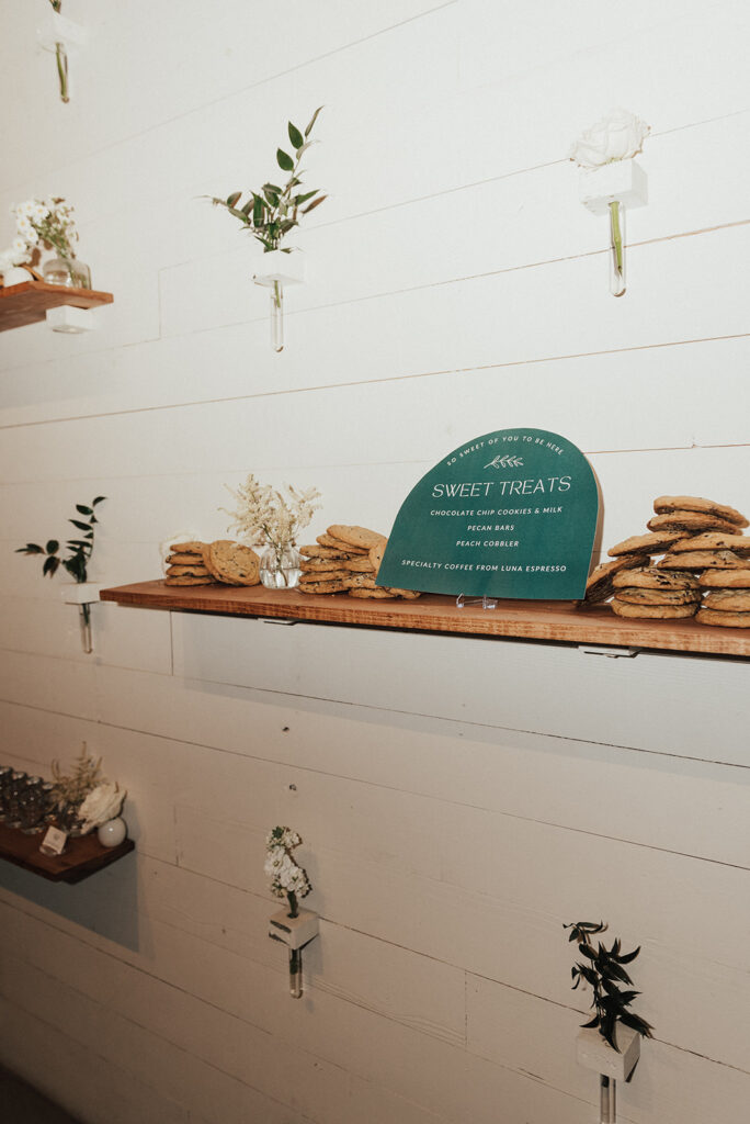 cookies on wall shelves