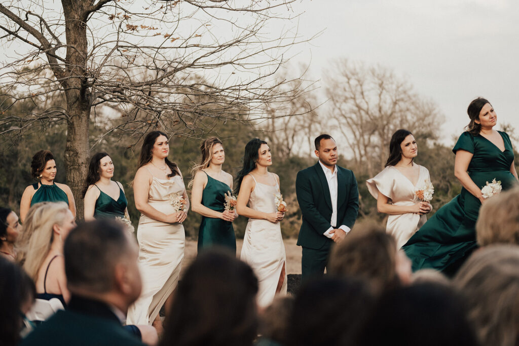 winter wedding ceremony at Prospect House TX