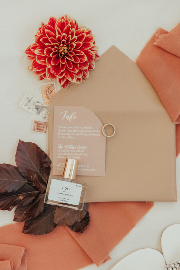 winter citrus inspired wedding invitation suite