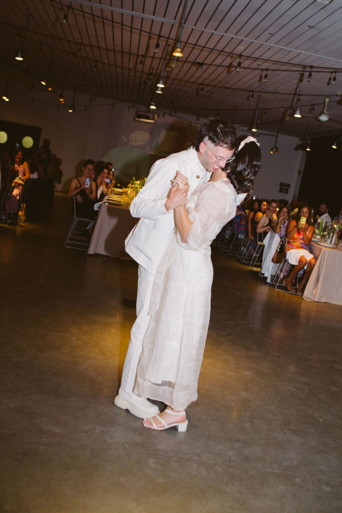 bride and groom first dance at Ace Hotel